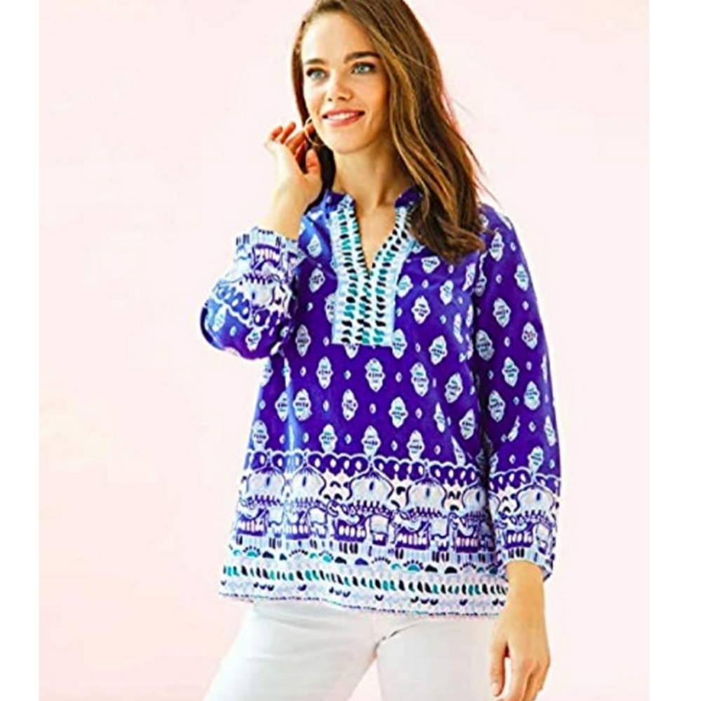 NWT Lilly Pulitzer Lapis Engineered Asani Tunic